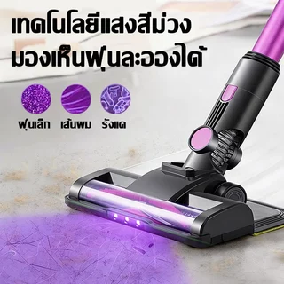 【รับประกัน 5ปี】เครื่องดูดฝุ่นไร้สาย 98000Pa ถ้วยคู่ขจัดฝุ่นได้หมดจดขึ้น น้ำหนักเบา เครื่องดูดฝุ่น Vacuum Cleaner