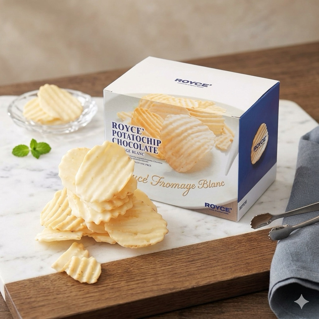 มันฝรั่งRoyce Potatochip Chocolate  Fromage Blanc กล่องขาว