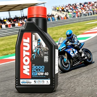 Motul 3000 Plus Genuine 4T 10W-40 1L for All 4-Stroke Motorcycles