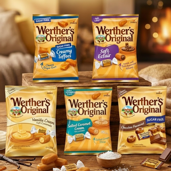 Werther's Original 🍬 ลูกอมคาราเมลเนยสดพรีเมียม หอมหวาน จากเยอรมัน มี 5 รสชาติ น้ำหนัก 60-125 กรัม