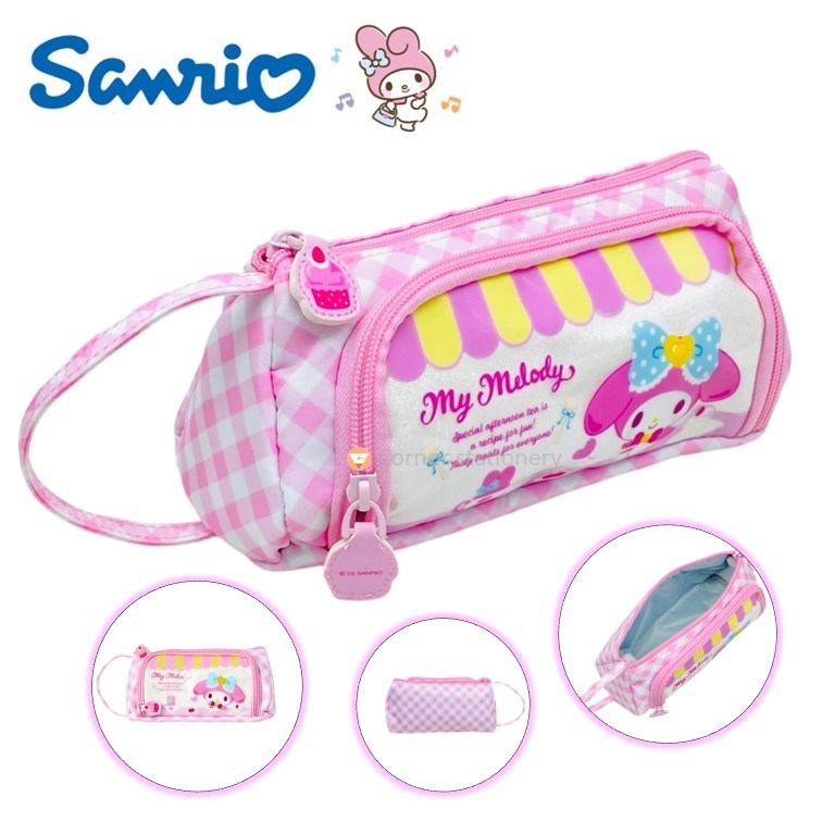 กระเป๋าดินสอ melody ลิขสิทธิ์แท้ Sanrio 2 ซิป ตรา iigen รุ่น MM-YZ880215 เก็บของได้เยอะ ลายเมโลดี้