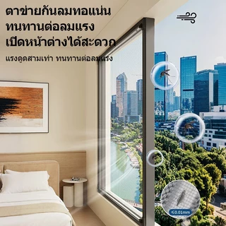 ICIC มุ้งหน้าต่างกันยุง มุ้งลวดแม่เหล็ก มุ้งกันยุงหน้าต่าง DIY มุ้งลวดแม่เหล็กกันยุง ติดตั้งง่าย ตัดได้อิสระ กันยุง