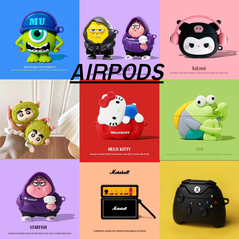 เคสหูฟัง เคสแอร์พอร์ต ลายการ์ตูนใช้ได้ กับหูฟังรุ่น AirPods 4 /pro /pro3( สินค้าพร้อมส่ง )