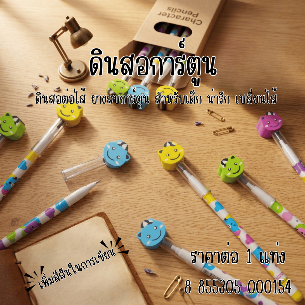 ดินสอ ยางลบการ์ตูน สำหรับเด็ก เปลี่ยนไส้ ดินสอต่อไส้ น่ารัก ไม่ต้องเหลา เครื่องเขียน อย่างดี YC