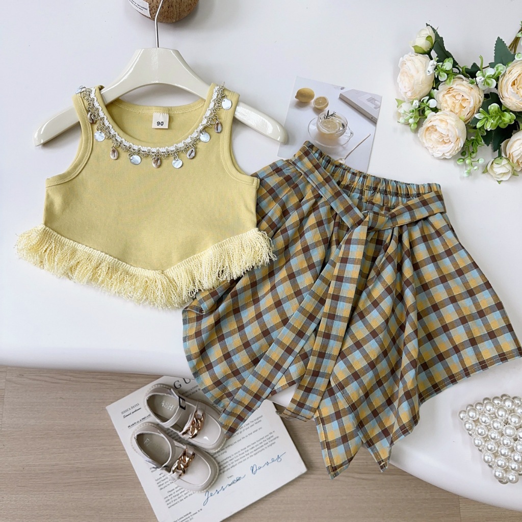 B585 ชุดเซ็ทสีเหลืองน่ารักสดใส