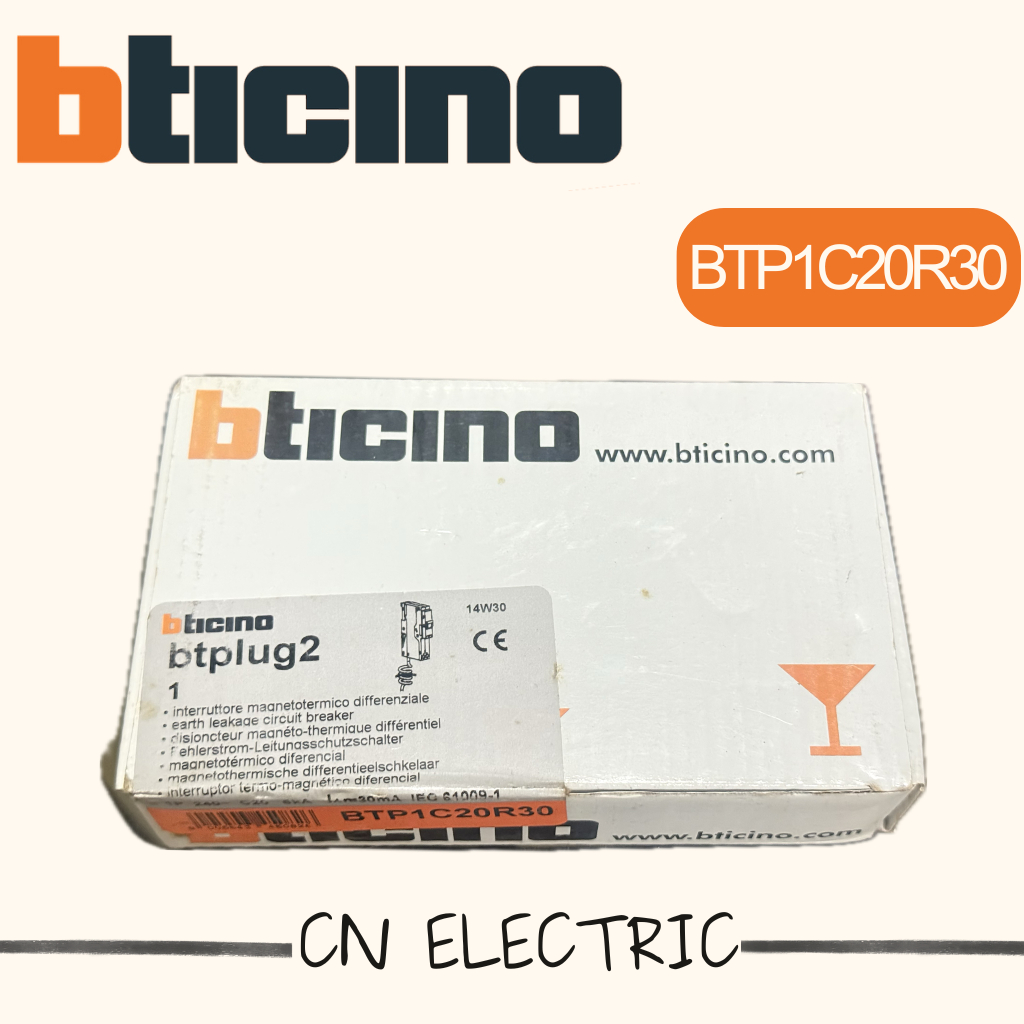 bticino กันดูด เซอร์กิตเบรกเกอร์ ลูกย่อยชนิด 1โพล BTP1C20R30