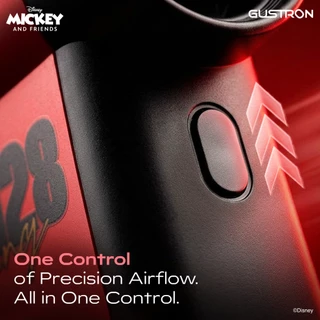 [ลิขสิทธิ์แท้] Gustron x Mickey Racing Portable Handheld Fan - Red พัดลมพกพาดีไซน์กะทัดรัด ปรับแรงลมได้ 3 ระดับ มีจอแสดง
