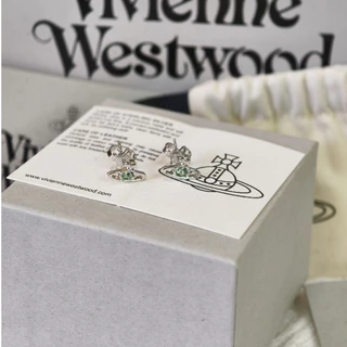 💓พร้อมส่ง💎เครื่องประดับVivienne Westwood Nano Solitaire Earrings⚡️ ของแท้💯