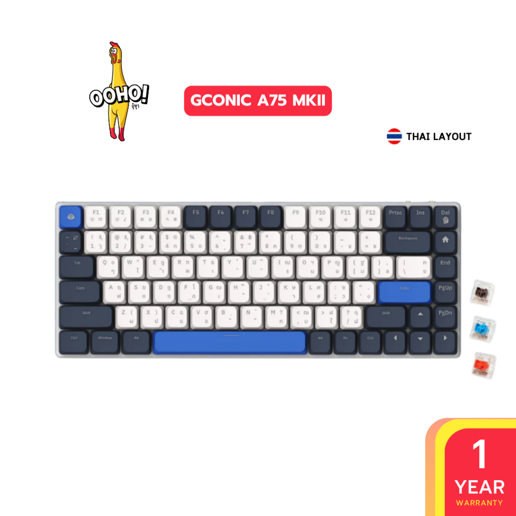 คีย์บอร์ด Gconic A75 MK II Ultra Slim Mechanical Keyboard