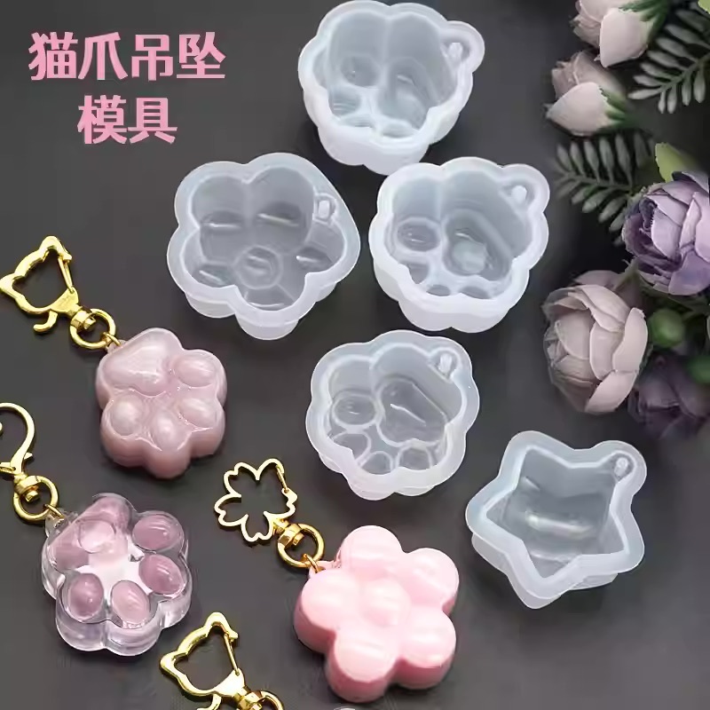【พร้อมส่งจากไทย 】แม่พิมพ์ทำจี้ ทำต่างหู แม่พิมพ์ซิลิโคน16แบบรูปทรงน่ารัก DIY พร้อมจี้และพวงกุญแจ ทำจากซิลิโคนคุณภาพสูง