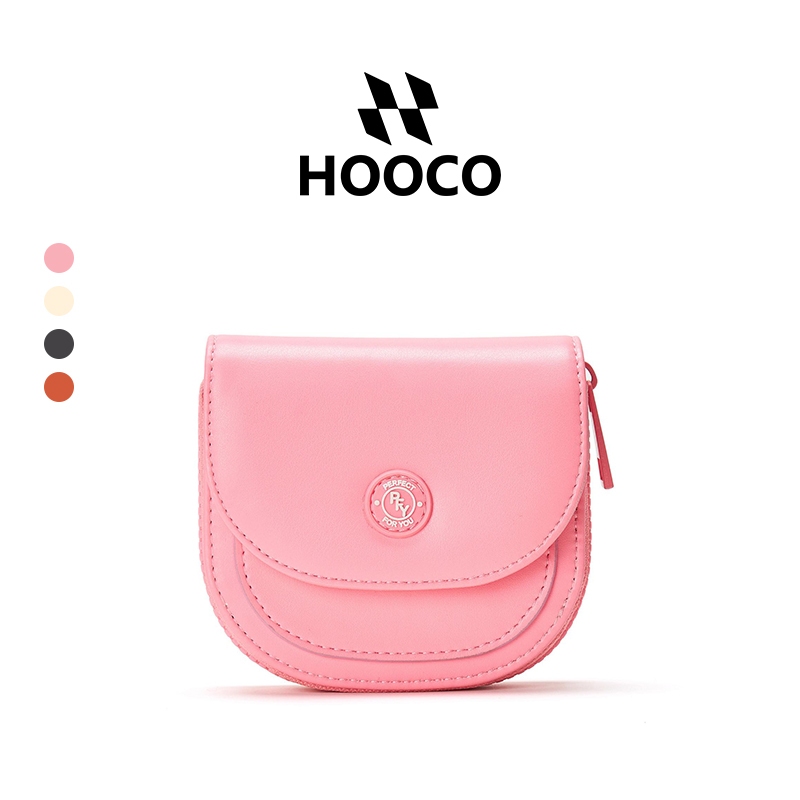 HOOCO กระเป๋าสตางค์ผู้หญิง กระเป๋าสตางค์ขนาดพกพา สวยงามกะทัดรัด กระเป๋าสตางค์สล็อต ช่องใส่เหรียญสวยงาม