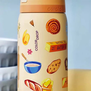 Owala Brunch Bunch FreeSip 32oz Limited Edition ของแท้100% กระบอกน้ำสแตนเลสเก็บเย็นนาน ฉนวนกันความร้อน คู่ดืมฟาง