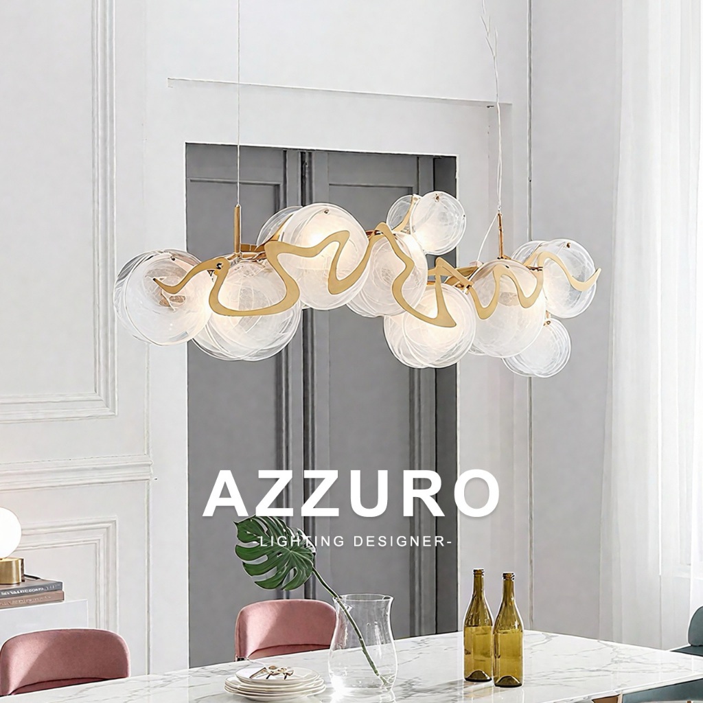 【AZZURO】โคมไฟห้อย โคมไฟเพดาน โคมไฟนอร์ดิก สำหรับตกแต่ง เคาน์เตอร์บาร์ และโต๊ะอาหาร สำหรับครัวและห้องอาหาร
