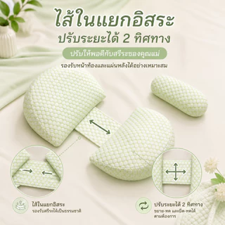 หมอนรองครรภ์หมอนคนท้อง ปลอกหมอนถอดซักได้ หมอนรองท้อง หมอนรองขา สำหรับ นอน รองรับสรีระของคุณแม่ คลายความปวดเมื่อย