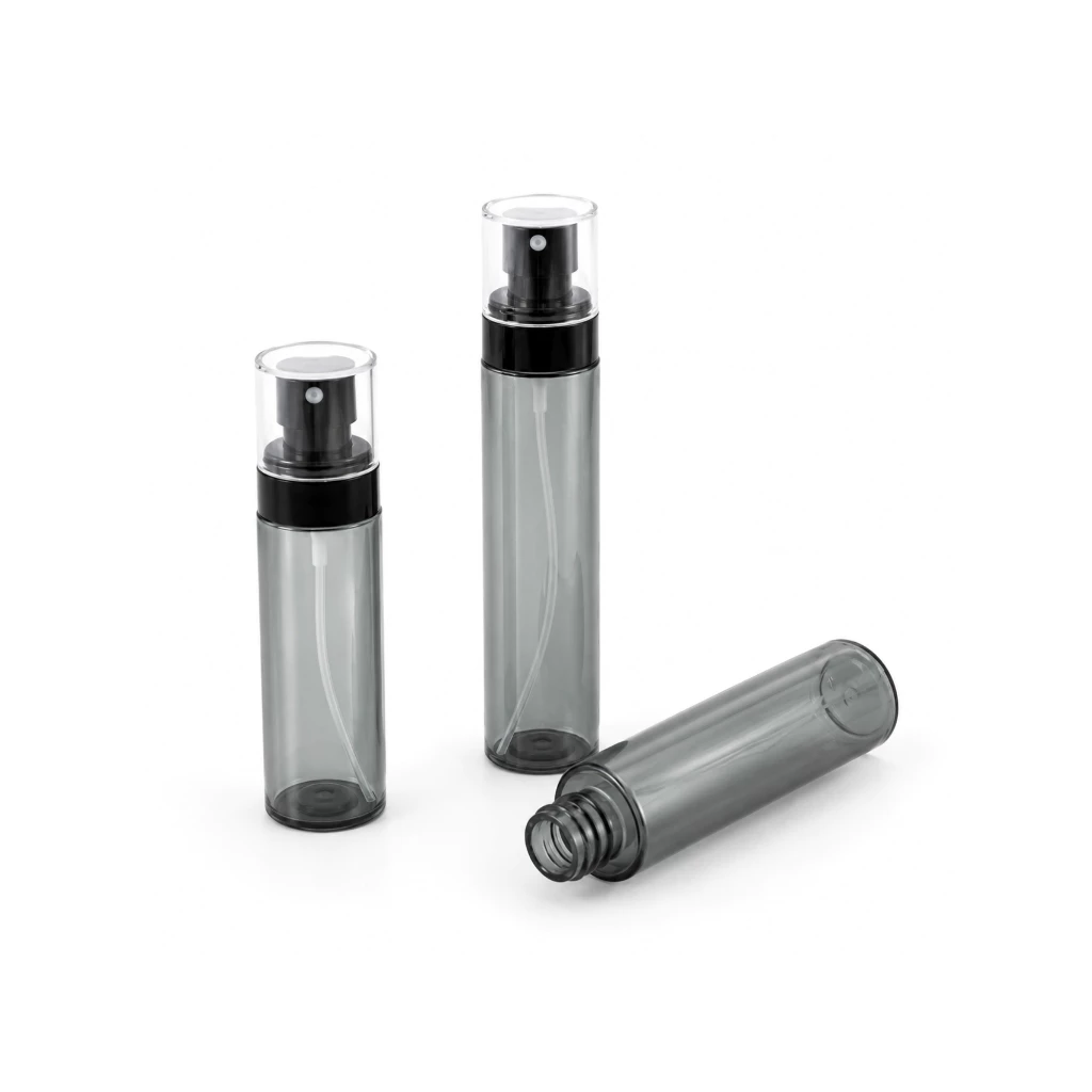 PACPAC ขวดสเปรย์ PET 30ml-120ml ขวดแบ่งน้ำหอม แอลกอฮอล์ พกพา สีเทาใส PG11