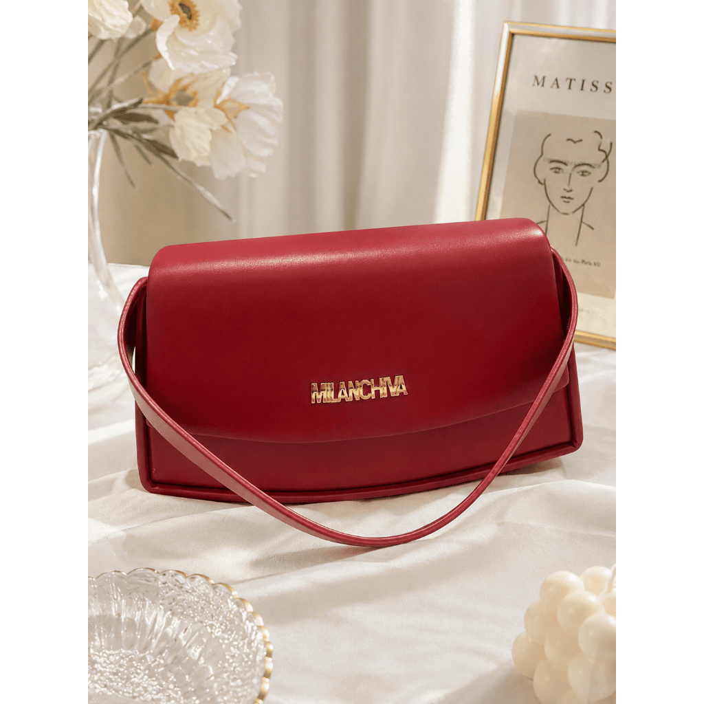 กระเป๋า MILAN CHIVA สีแดงไวน์