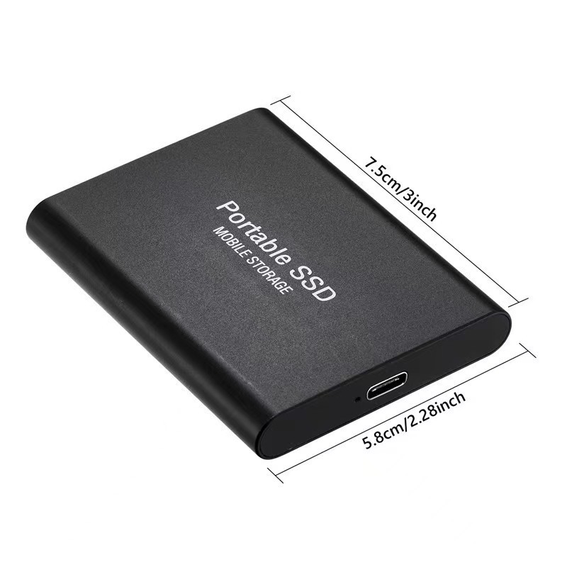 ฮาร์ดดิสก์แบบพกพา SSD 2TB ดั้งเดิม USB3.1 ฮาร์ดไดรฟ์ความเร็วสูง Type-C Solid Disk 4TB SSD ภายนอกสำหรับโทรศัพท์/Loptop/Ma