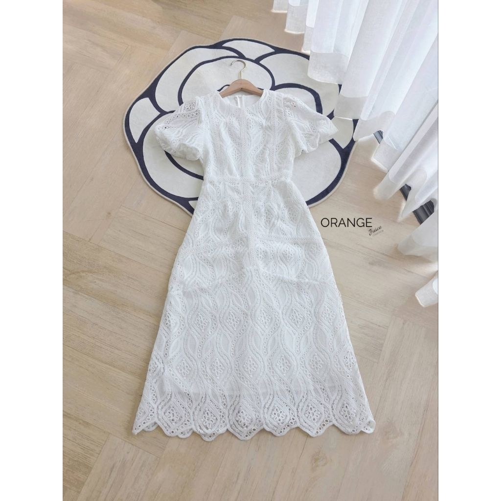 ครบไซซ์ S-5XLเดรสขาวสวยสง่า!!! Maxi Dress เดรสสาวอวบ รูปที่ 6