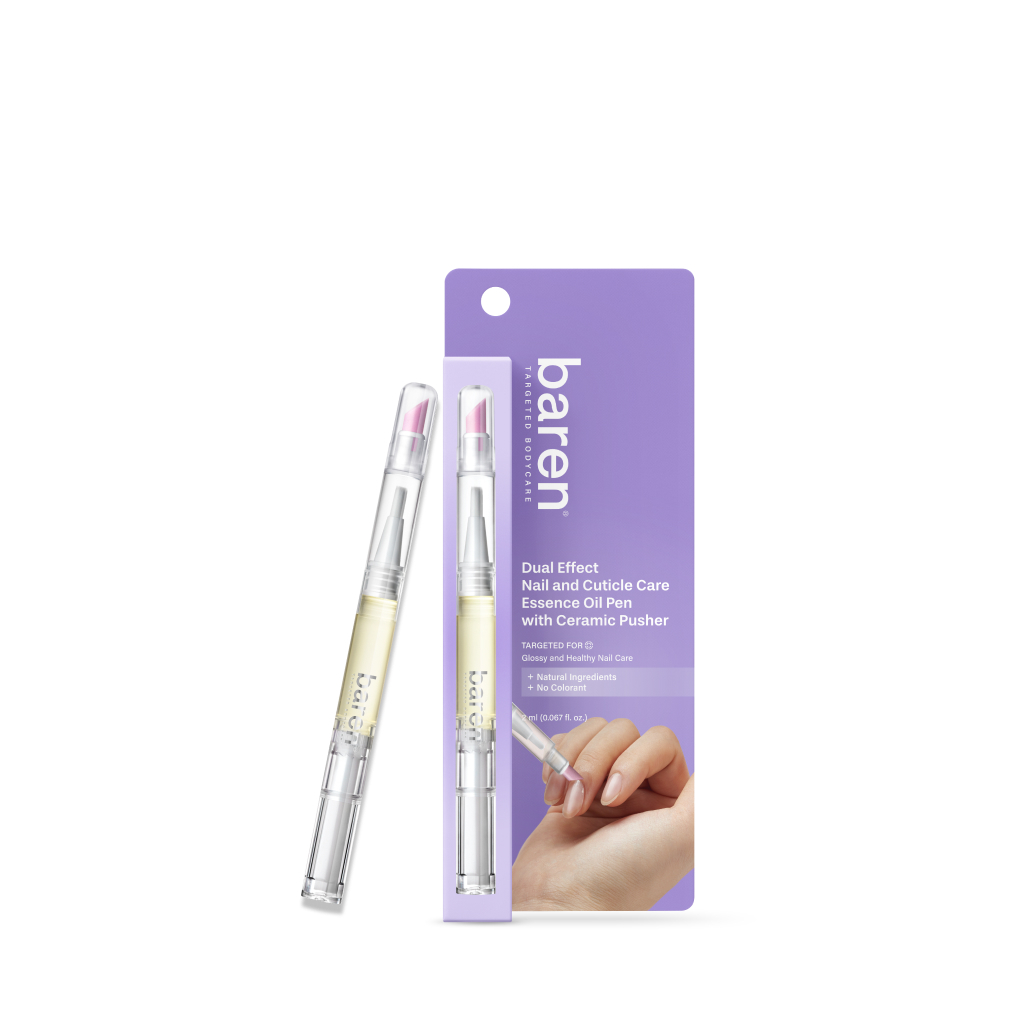 BAREN DUAL EFFECT NAIL AND CUTICLE CARE ESSENCE OIL PEN WITH CERAMIC PUSHER 2 ml.