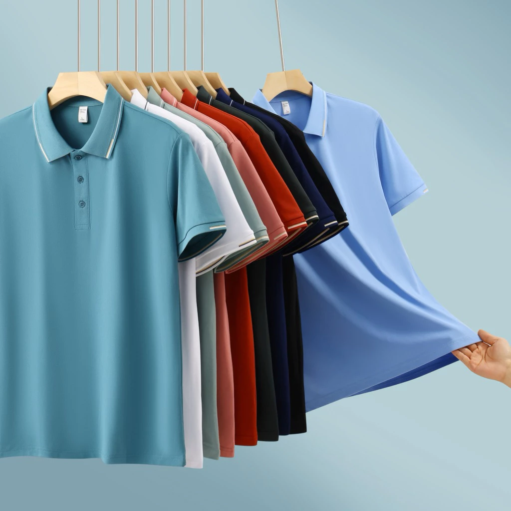 เสื้อโปโลPOLO C601 เกรดพรีเมี่ยม Ice Silk Cottonป้องกันUV ใส่สบายผิว ระบายอากาศได้ดี ไม่ย้วย สีไม่ตก