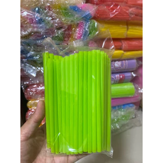 หลอดดูดน้ำพลาสติก หลอดสั้น ขนาด 6 มิล ยาว 15 ซม. (เลือกสีได้)