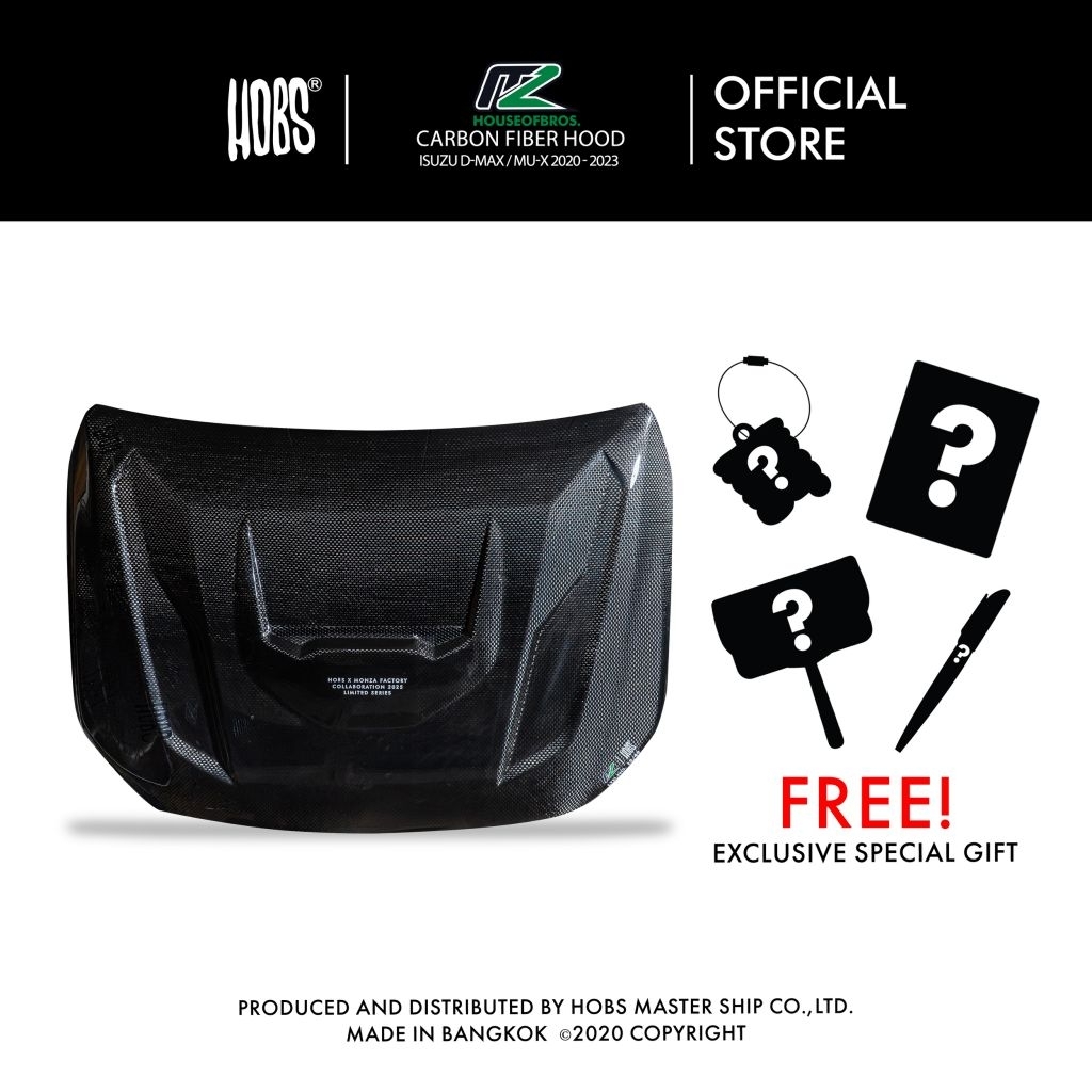 Hobs® ฝากระโปรงคาร์บอน | Isuzu D-Max | Monza factory | LIMITED Carbon | Fiber Hood