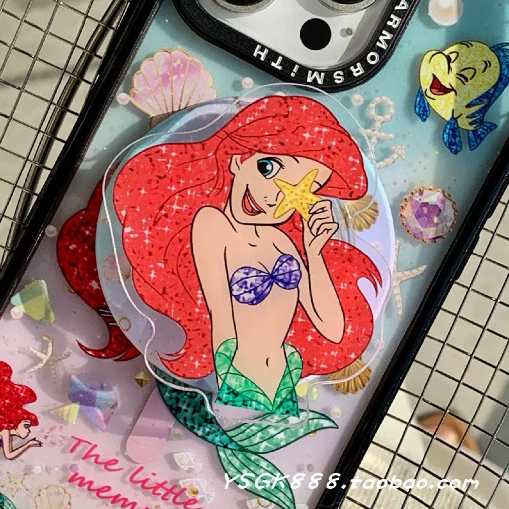(ส่งทันที!) Supercase | ขาตั้งมือถือ แม่เหล็ก Magnatic Griptok Popsocket Ariel Mermaid นางเงือก
