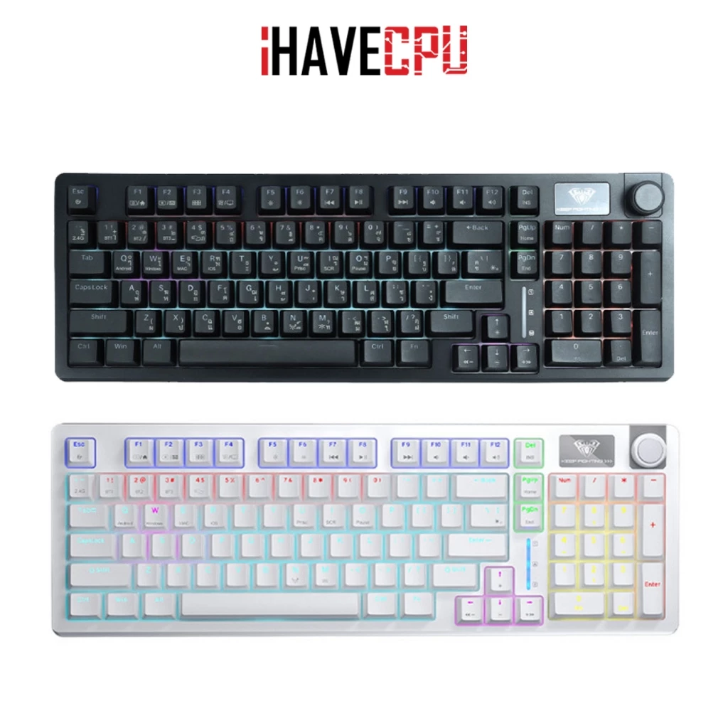 คีย์บอร์ด (keyboard) iHAVECPU AULA S98 3IN1 WIRELESS (EN/TH)