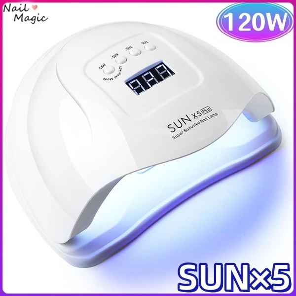Nail.magic SUNX5 PLUS เจลเล็บเครื่องเป่า 120W UV LED สมาร์ทเล็บโคมไฟเครื่องเป่าแบบพกพาเล็บเครื่องมือ เจลขัดแห้งเร็ว