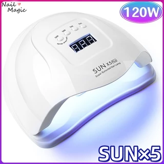 Nail.magic SUNX5 PLUS เจลเล็บเครื่องเป่า 120W UV LED สมาร์ทเล็บโคมไฟเครื่องเป่าแบบพกพาเล็บเครื่องมือ เจลขัดแห้งเร็ว