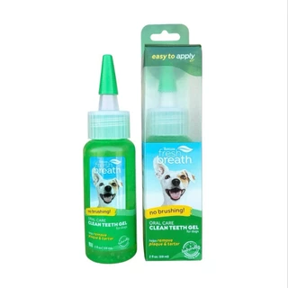 Tropiclean Fresh Breath Clean Teeeth Gel ขนาด 59 ml. ผลิตภัณฑ์ดูแลสุขภาพช่องปาก ฟัน สำหรับสุนัขและแมว