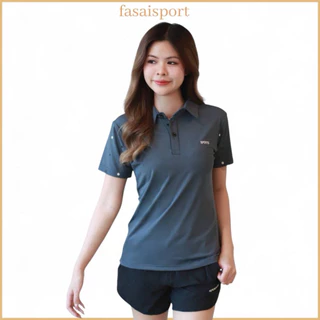 เสื้อโปโลsportsผู้หญิง รุ่นใหม่ ทรงสวย แขนลายจุด สวยเด่น - ผู้หญิง