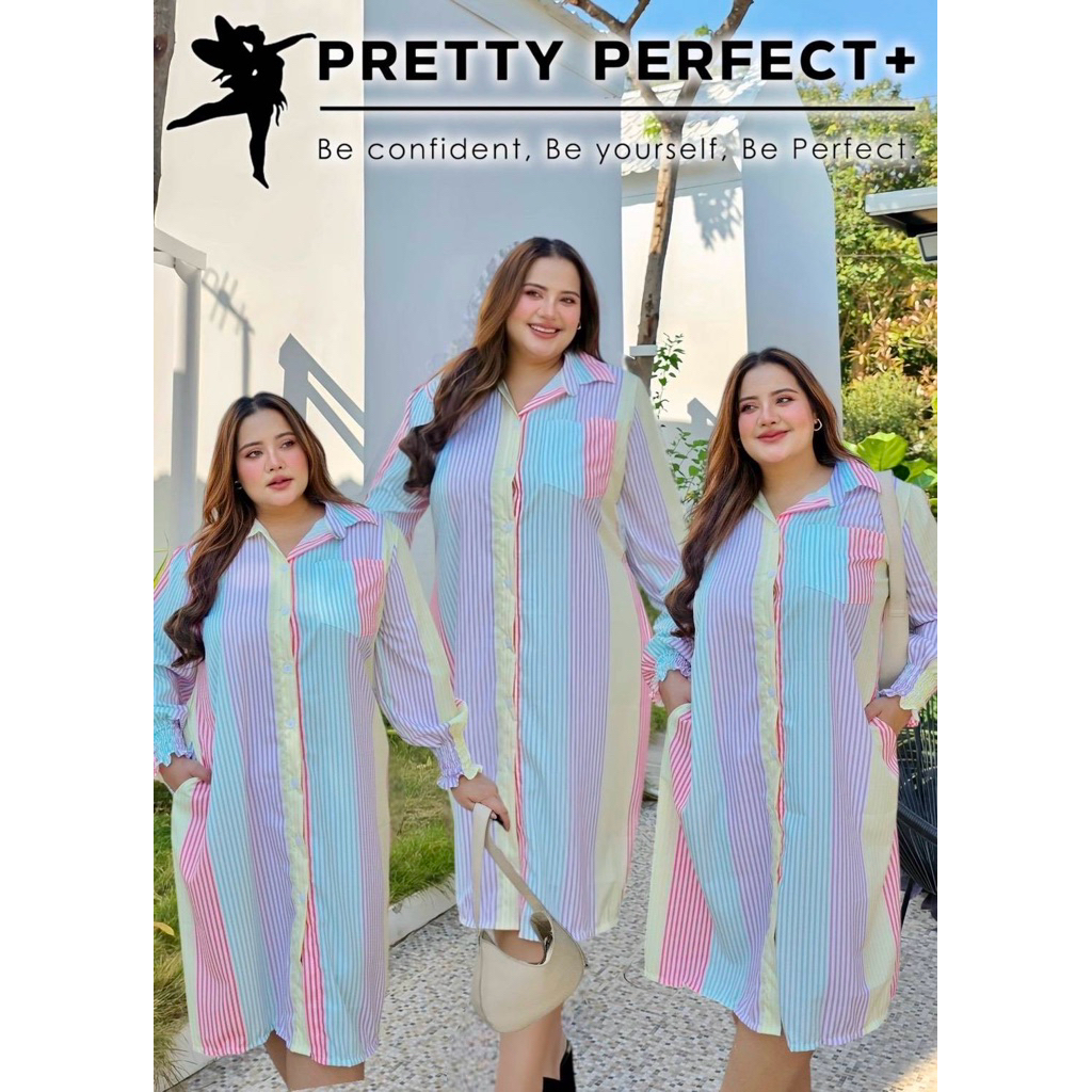 Colorful long Shirt เสื้อเชิ้ต ตัวยาว แขนยาวจั้มปลายแขน อก38-66นิ้ว