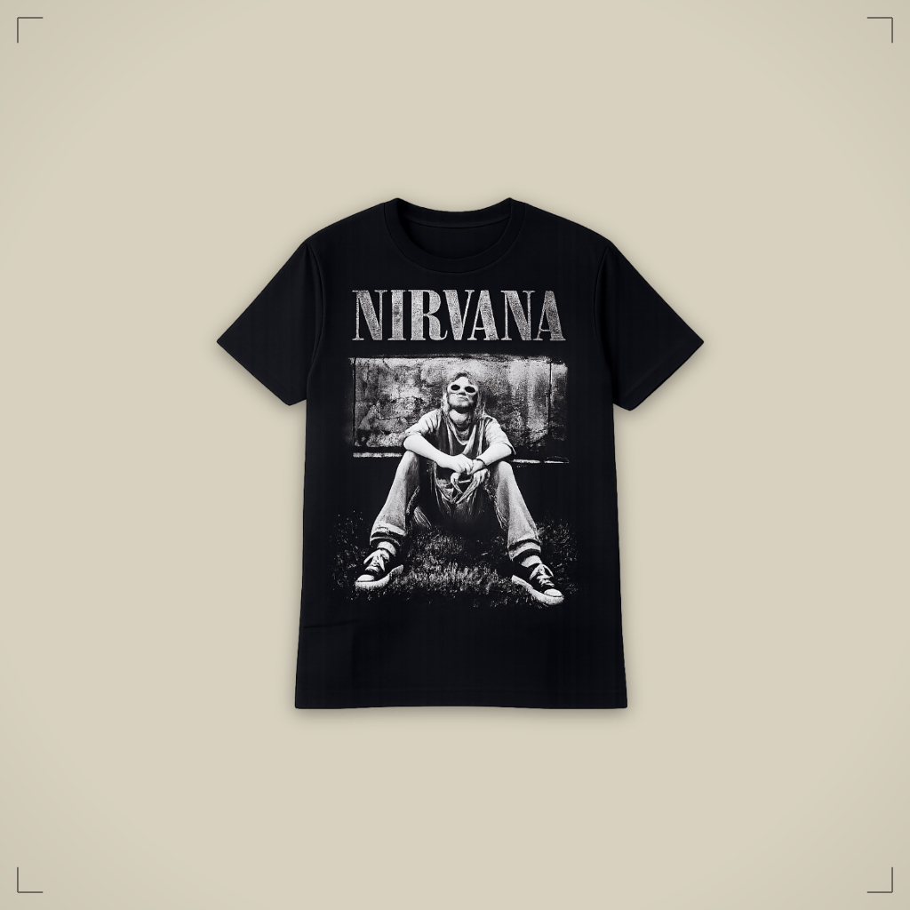 เสื้อยืดแขนสั้นผ้าคอตตอน 100% Nirvana