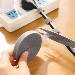 เทปตีนตุ๊กแก จัดระเบียบสายไฟ ที่รัดสายไฟ DIY ตัดได้ตามต้องการ Reusable Cable Tie