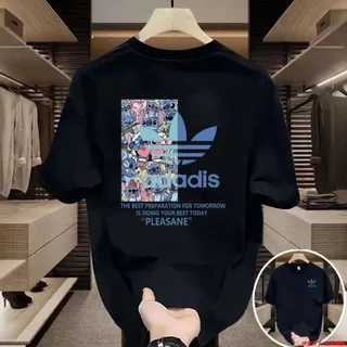 COD✅【จัดส่งจากกรุงเทพ】เสื้อยืดชาย ไม่หดตัว ผ้าฝ้าย เสื้อยืดแขนสั้น สวมใส่สบาย สไตล์ถนน