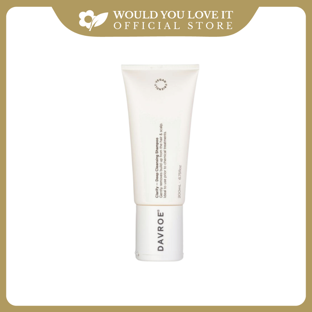 DAVROE แดฟโรว์ CLARIFY - DEEP CLEANSING SHAMPOO 200 ML แชมพูล้างพิษเส้นผมหนังศีรษะอย่างล้ำลึกอ่อนโยน