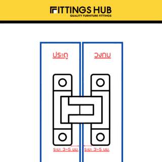 [1ชิ้น] บานพับซ่อน 3D บานพับข้อเสือ ปรับ 3 ทิศทาง บานพับประตู - FittingsHub