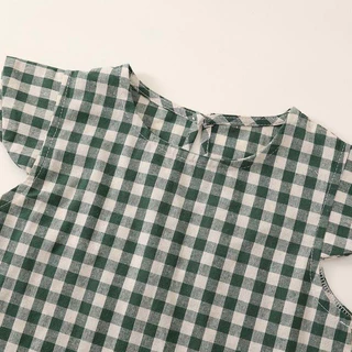 Hania kids พร้อมส่ง ชุดเซ็ตเด็กผู้หญิง 2 ชิ้นลายตารางน่ารัก ดีไซน์ระบายช่วงชายเสื้อ ใส่แล้วดูหวานละมุนสุด ๆ K5125651