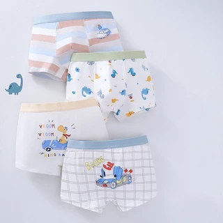 กางเกงในเด็กผู้ชาย ชุด 4 ตัว สีสันสดใสมาก ผ้าCOTTON ลายน่ารัก เนื้อผ้าดี เกรดงานป้ายขึ้นห้าง ราคาถูก (จัดส่งของทุกวัน)