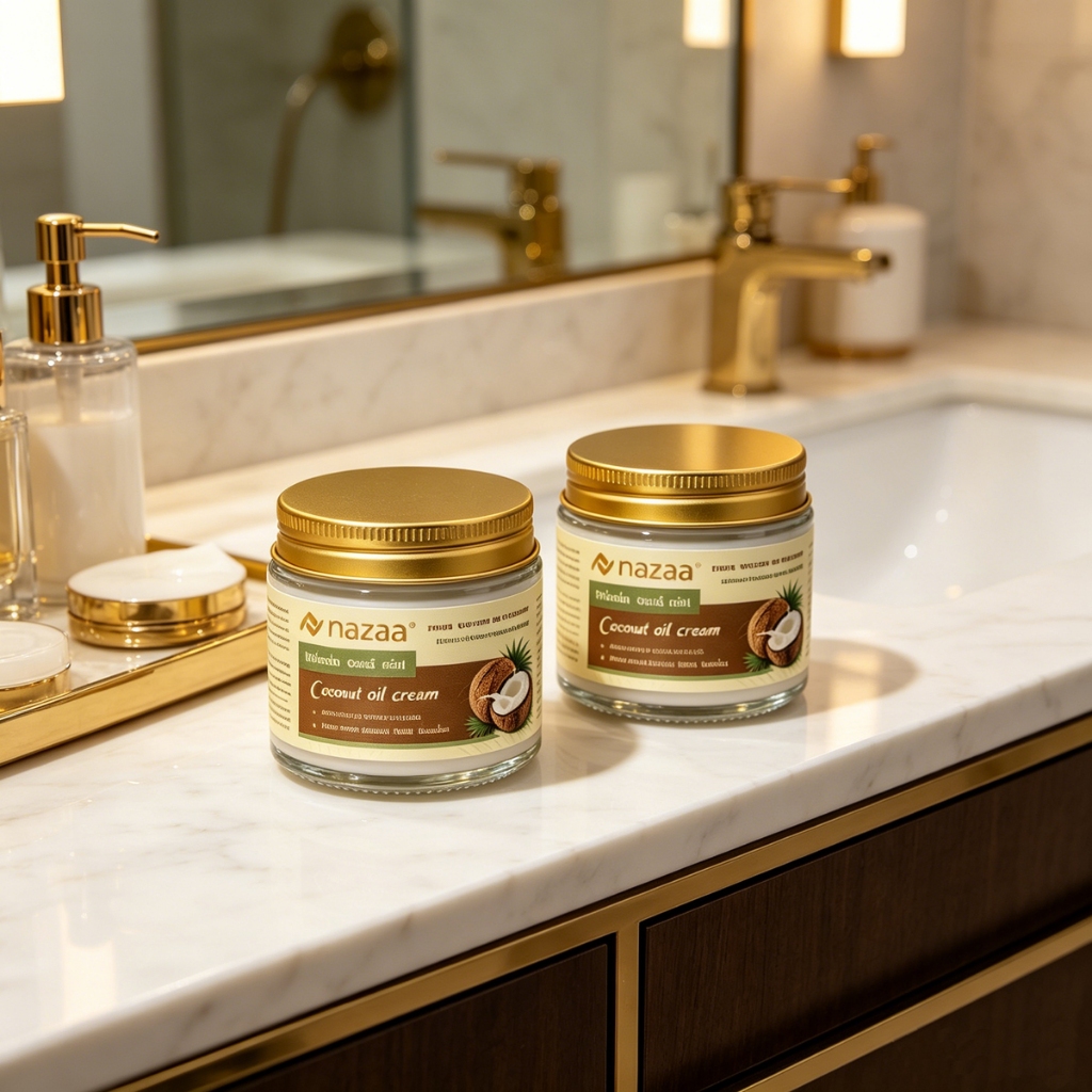 NAZAA Coconut Oil Cream ผสม Vitamin E ฟื้นบำรุงผิวแห้ง ชุ่มชื้นยาวนาน ไม่เหนียว