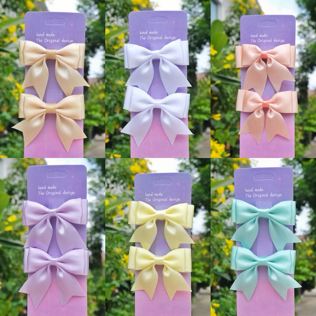 โบว์นักเรียนสีพื้น รุ่น Satin Grace ริบบิ้นเกรด A+