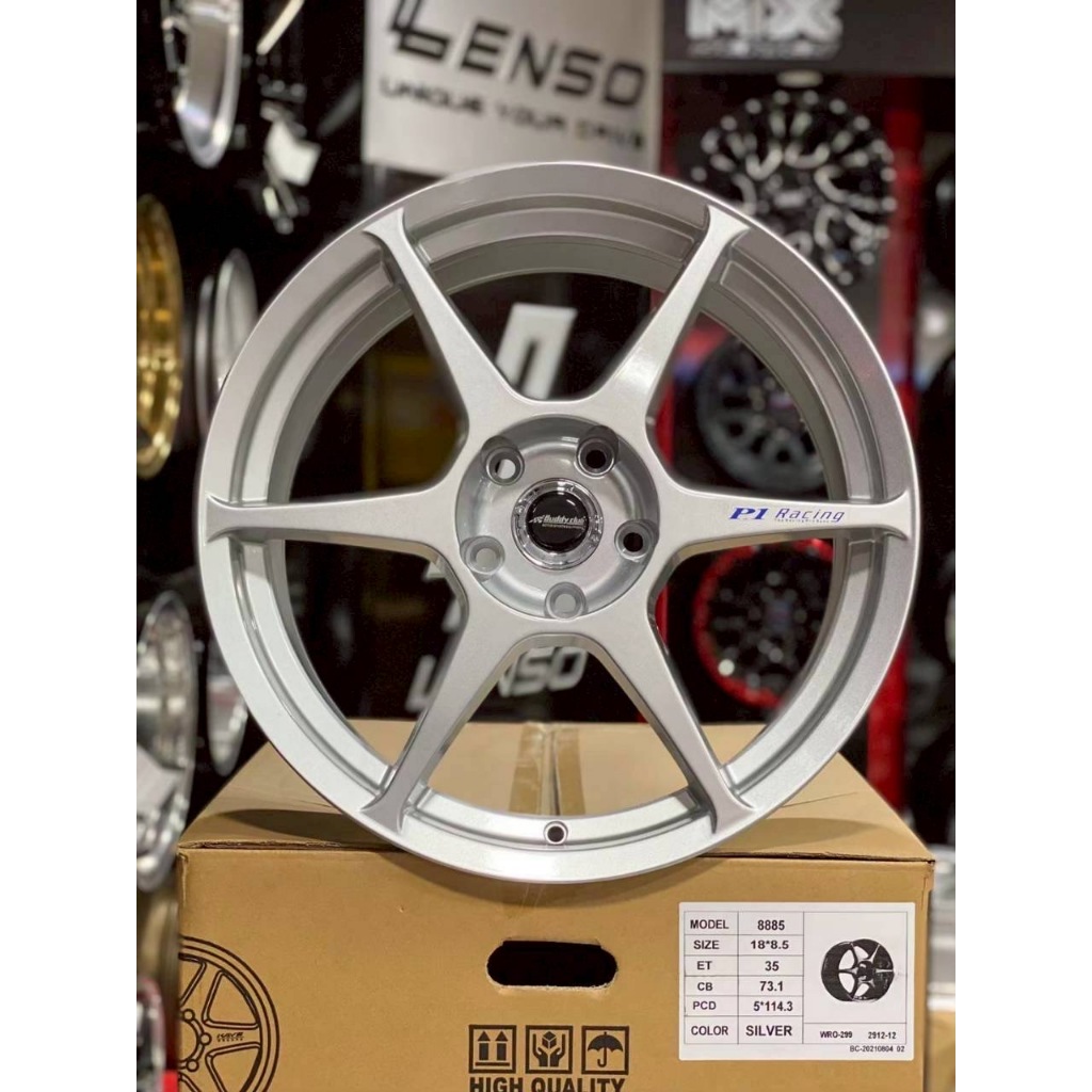 ล้อ P1 Racing งาน KAYS ขอบ 18 กว้าง 8.5 ออฟ+35 5รู114.3 มี 4 สี แถมฟรีจุ๊บเหล็ก ราคาต่อวง