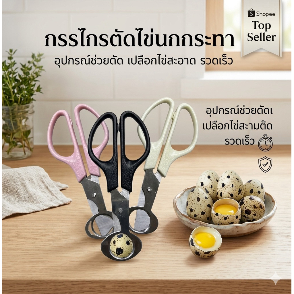 กรรไกรตัดไข่นกกระทาคละสี