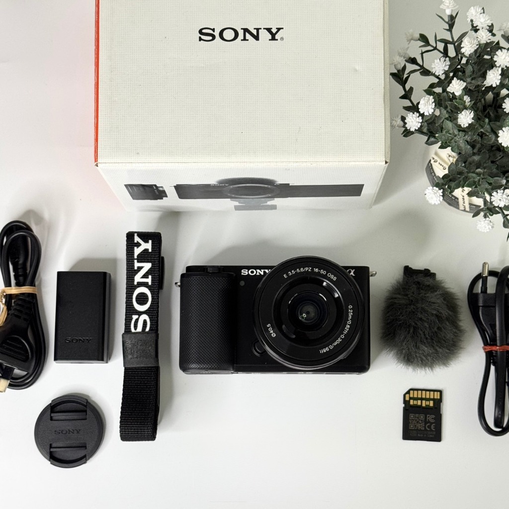 กล้องถูก มือสอง Sony ZV-E10 อุปกรณ์ครบกล่อง สภาพสวย ใช้งานปกติ