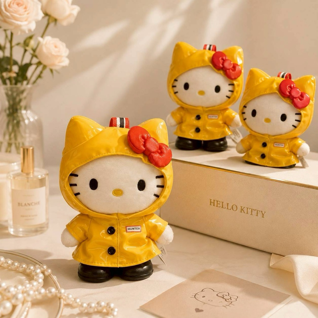 สินค้าพร้อมส่ง📦📦พวงกุญแจ hello kitty 💛❤️ชุดกันฝน☔️