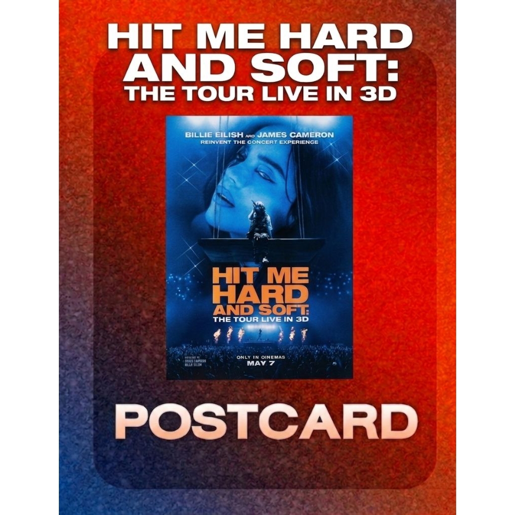โปสการ์ด Postcard Billie Eilish Hit Me Hard and Soft The Tour Live in 3D แท้จาก Major Cineplex Poster Billie Eilish 2026