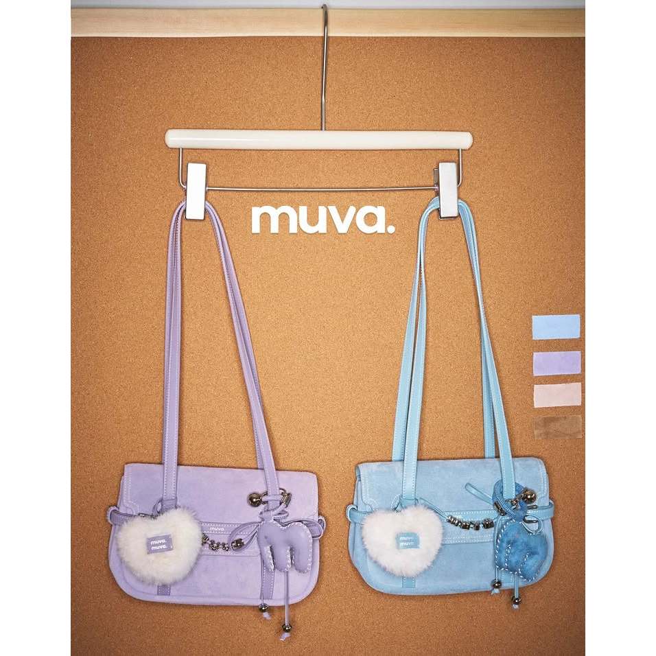 Muva calfskin shoulder bag 💜