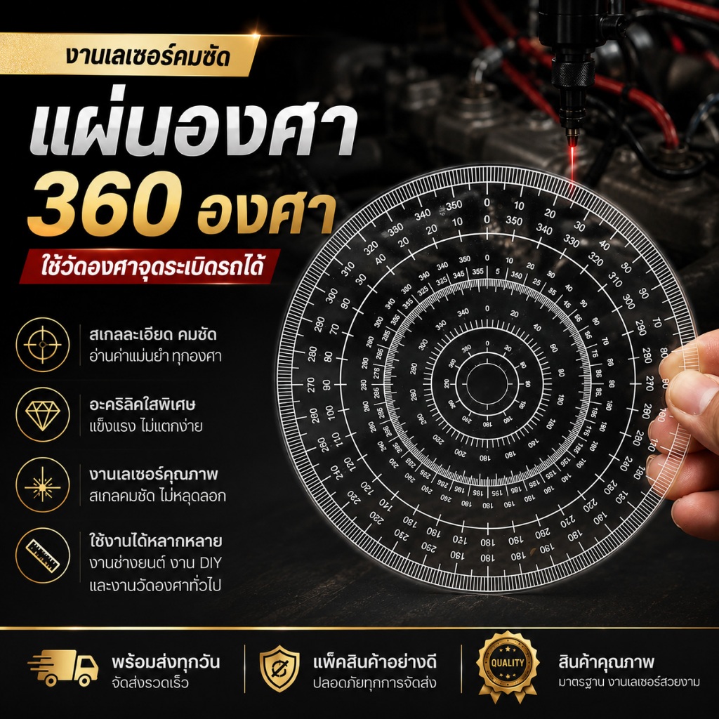 แผ่นองศา360องศา สินค้าพร้อมส่งทุกวันครับ