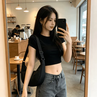 🔥ขายดี กระเป๋าสะพายข้างทรงเกี๊ยว ผ้าไนล่อน น้ำหนักเบา สายปรับระดับได้ ไหล่ ผู้หญิง น่ารัก ขนนุ่ม แฟชั่น